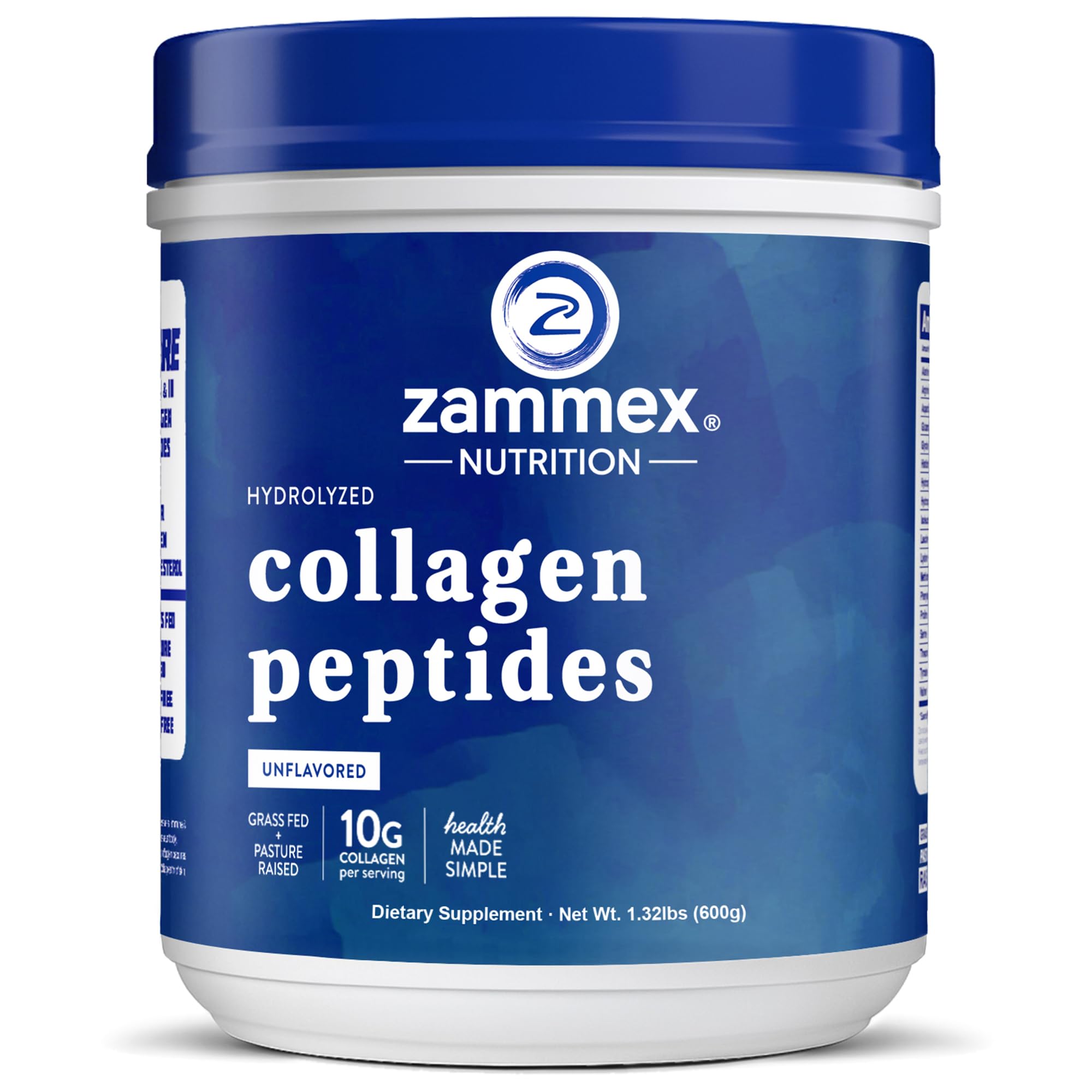 Zammex Collagen Peptides 599g front view with packaging