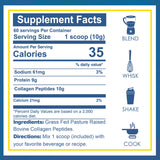 Zammex Collagen Peptides 599g mixed in a glass of water