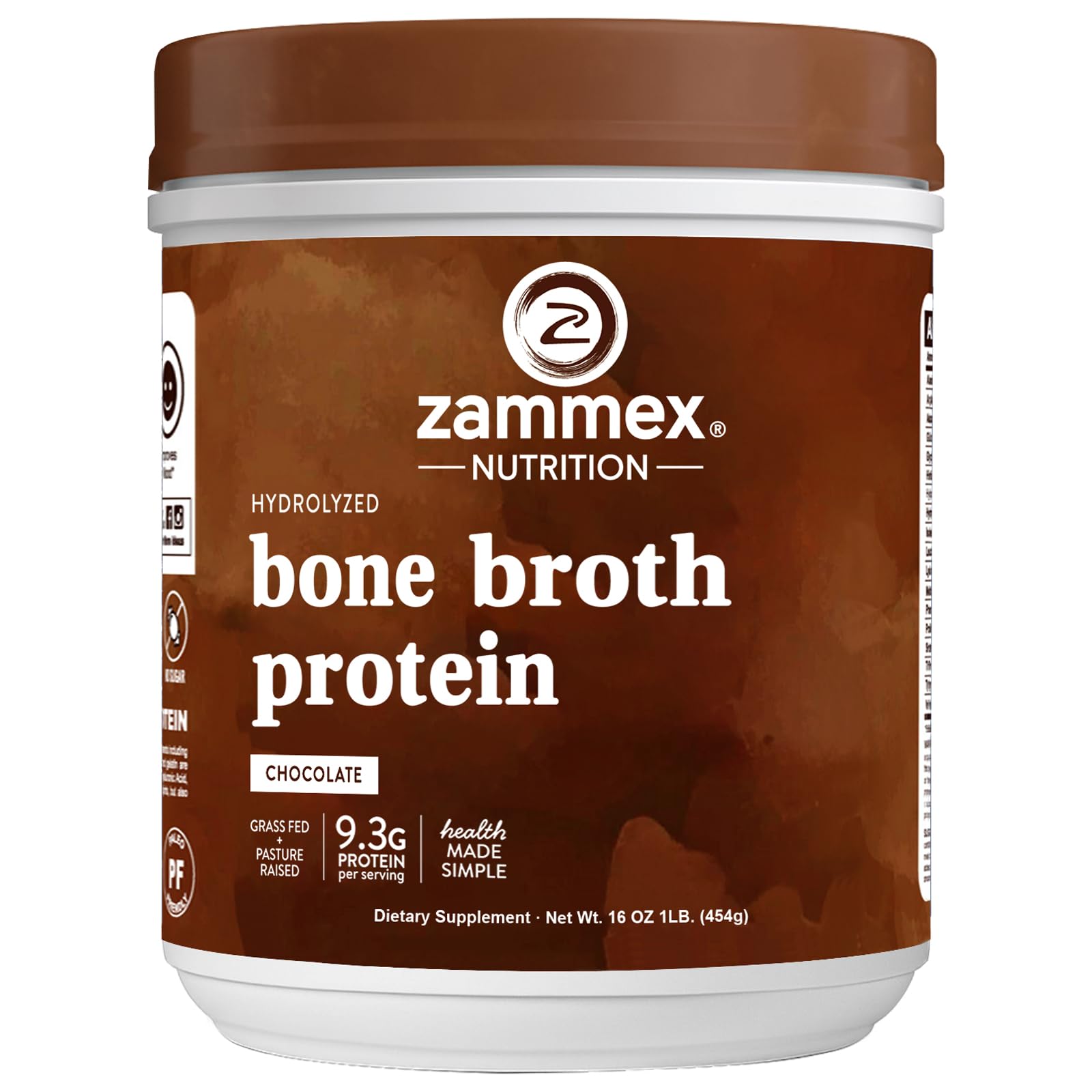 Zammex Collagen Peptides Powder 454g front view
