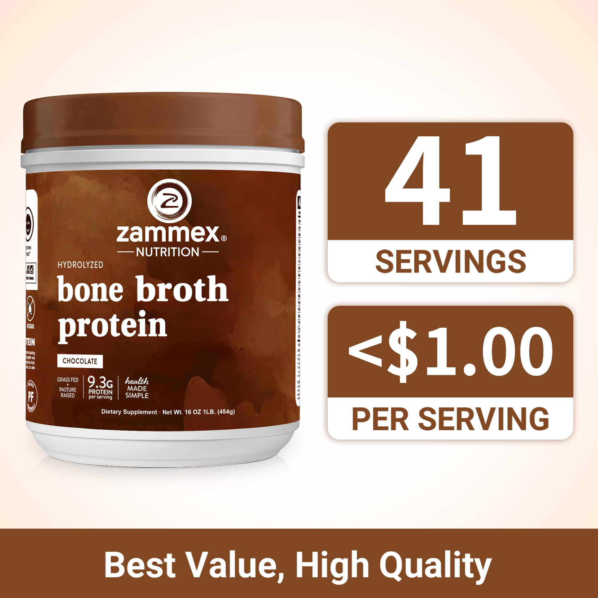 Zammex Collagen Peptides Powder nutritional information