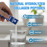 Zammex Collagen Peptides Powder packets open showing powder