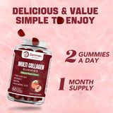 Zammex Multi-Collagen Gummies bottle with a measuring spoon