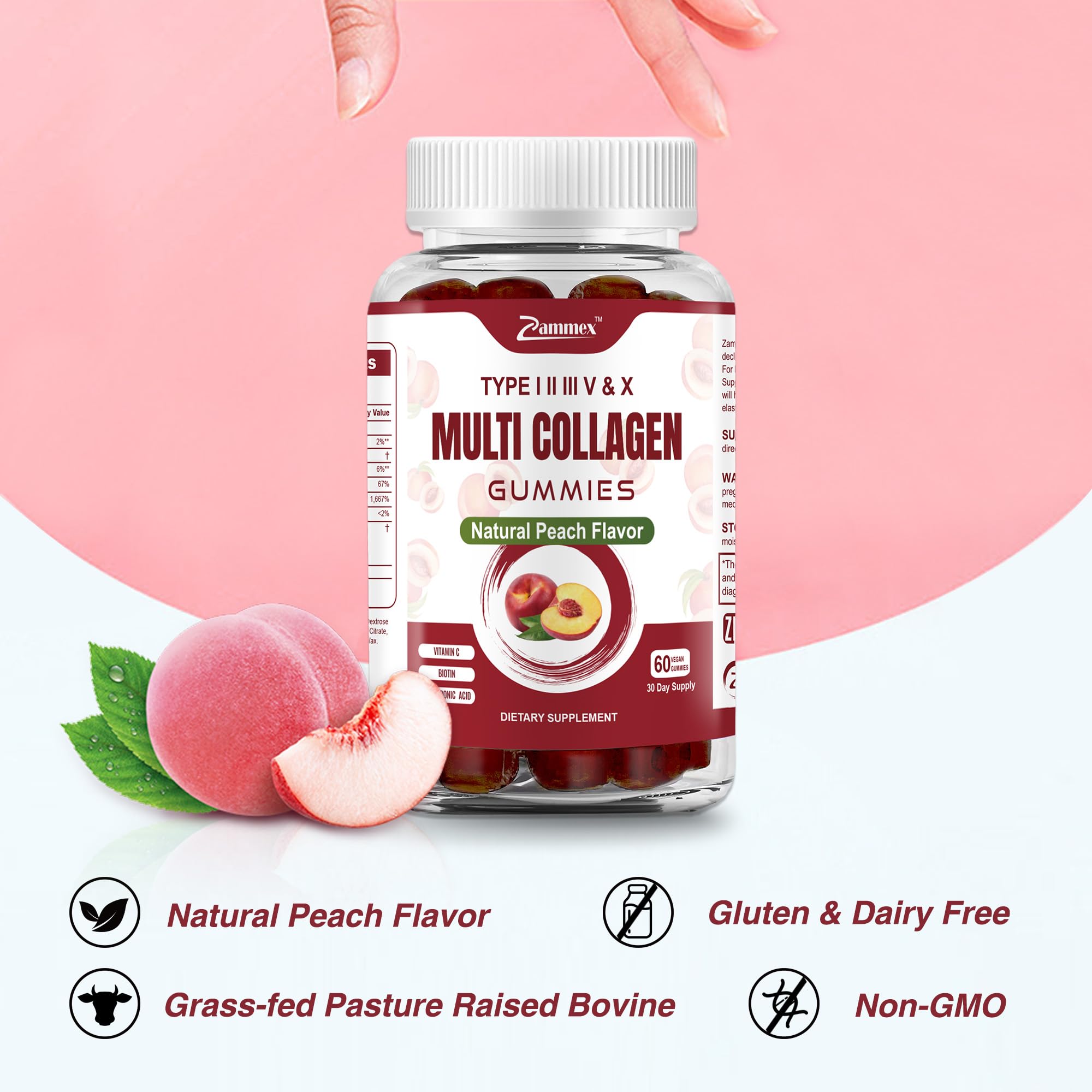 Zammex Multi-Collagen Gummies in a lifestyle setting