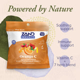 ZAND daily wellness Orange C Lozenges with herbs and ingredients