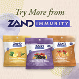 ZAND Elderberry Zinc Lozenges in a hand for size reference