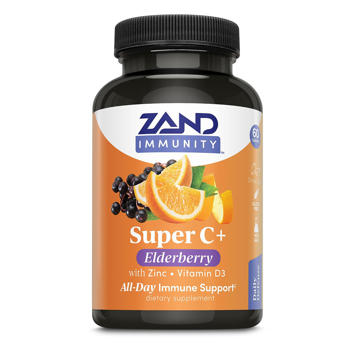 ZAND Super C+ Elderberry supplement front view with label