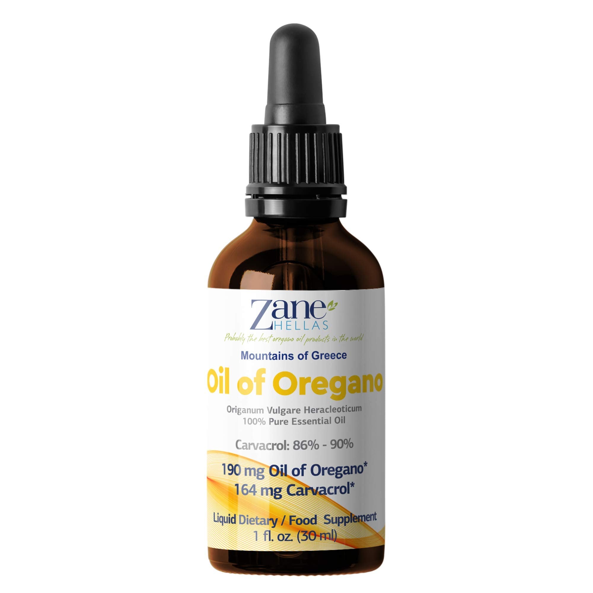 Zane HELLAS Oregano Oil bottle with label