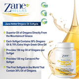 Zane HELLAS Oregano Oil Softgels lifestyle scene with olive oil