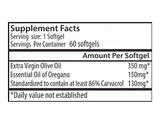 Zane HELLAS Oregano Oil Softgels side view showing dosage