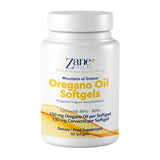 Zane HELLAS Oregano Oil Softgels side view with dosage details