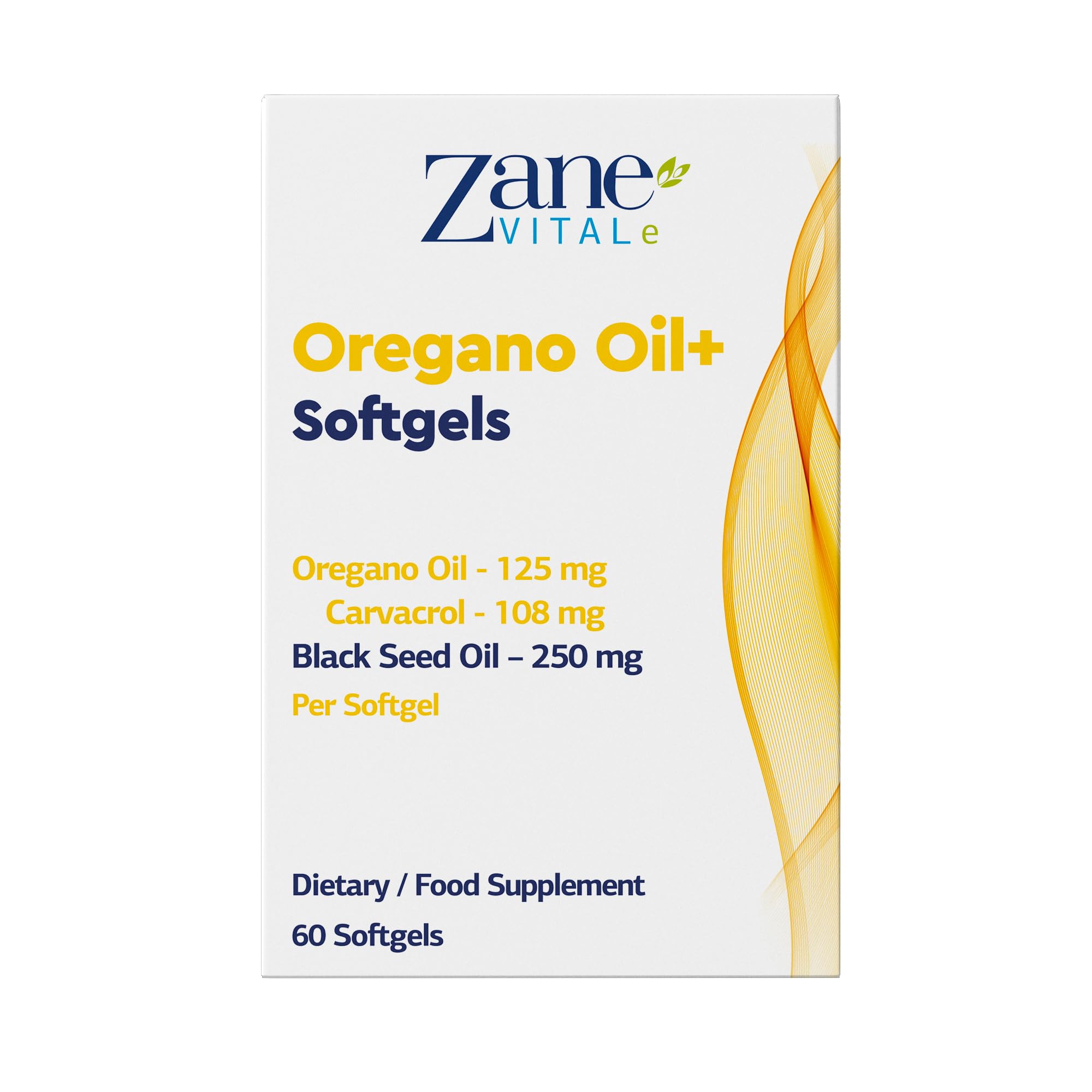 Zane VITALe Oregano Oil Plus Softgels close-up of softgel