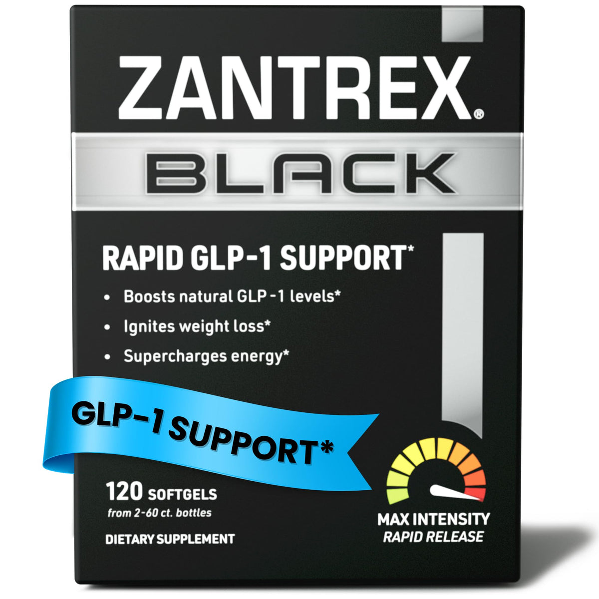 Zantrex Black Fat Burner Supplement front view of packaging