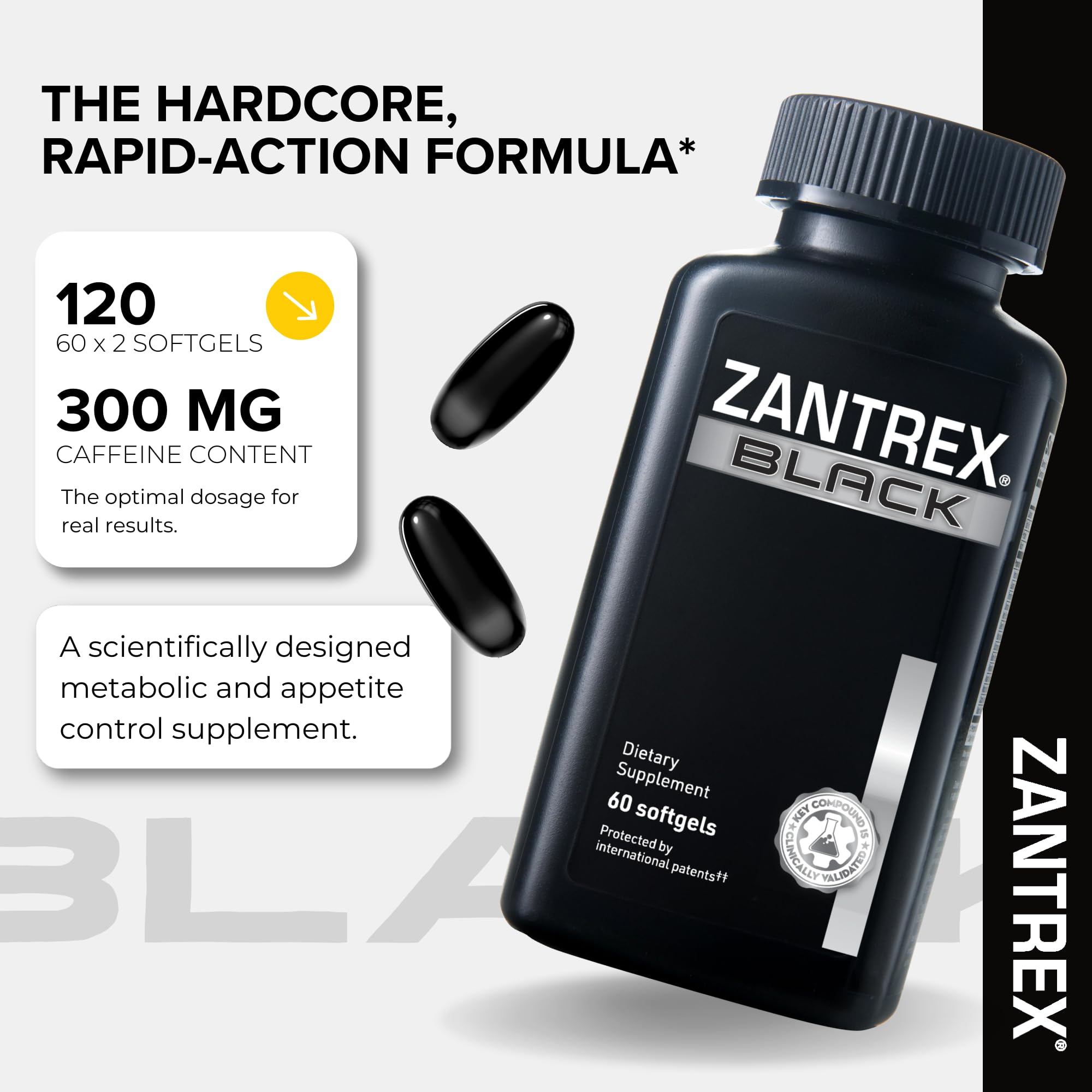Zantrex Fat Burner Capsules 150g side view