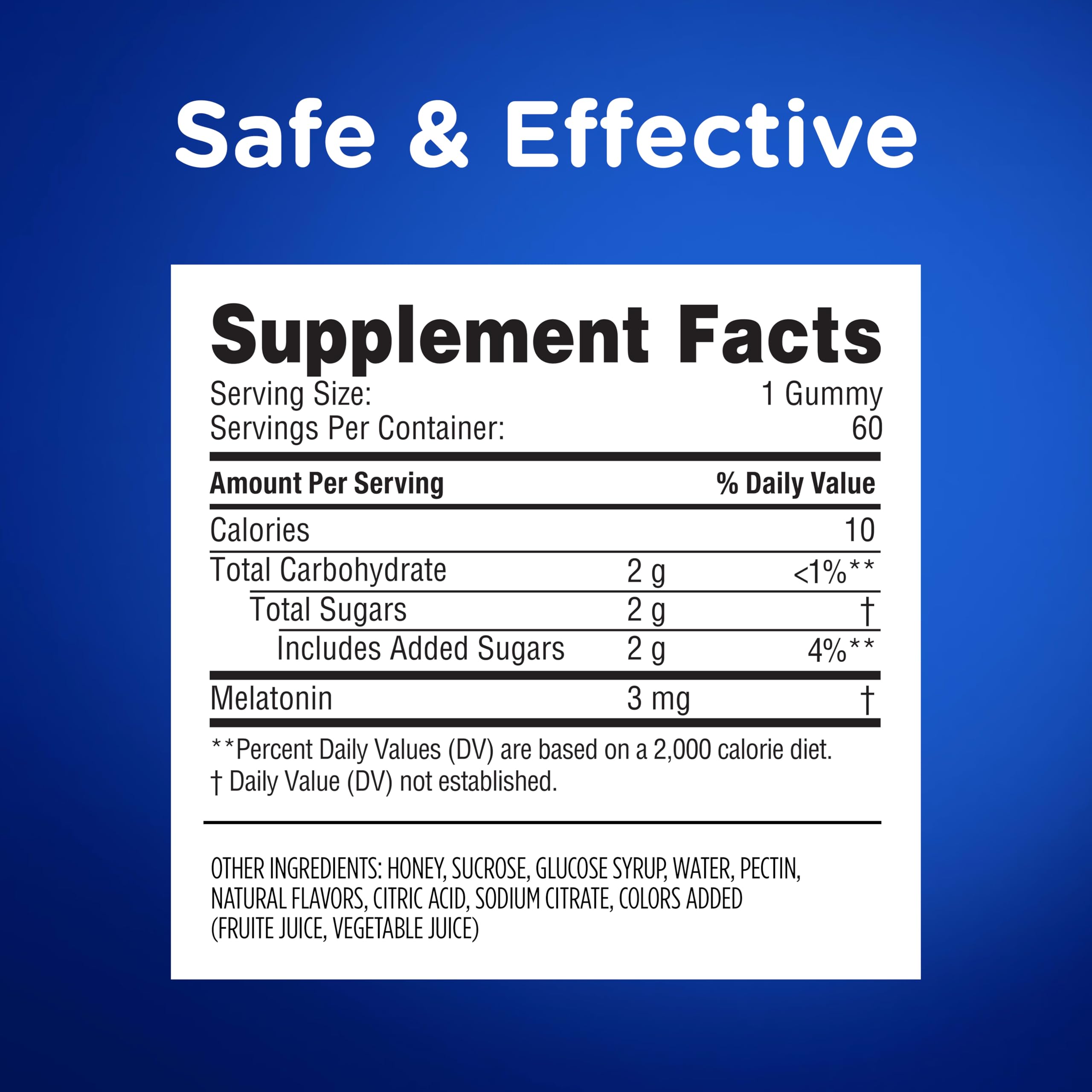 Zarbee's Adult Sleep Gummies 3mg melatonin with a glass of water