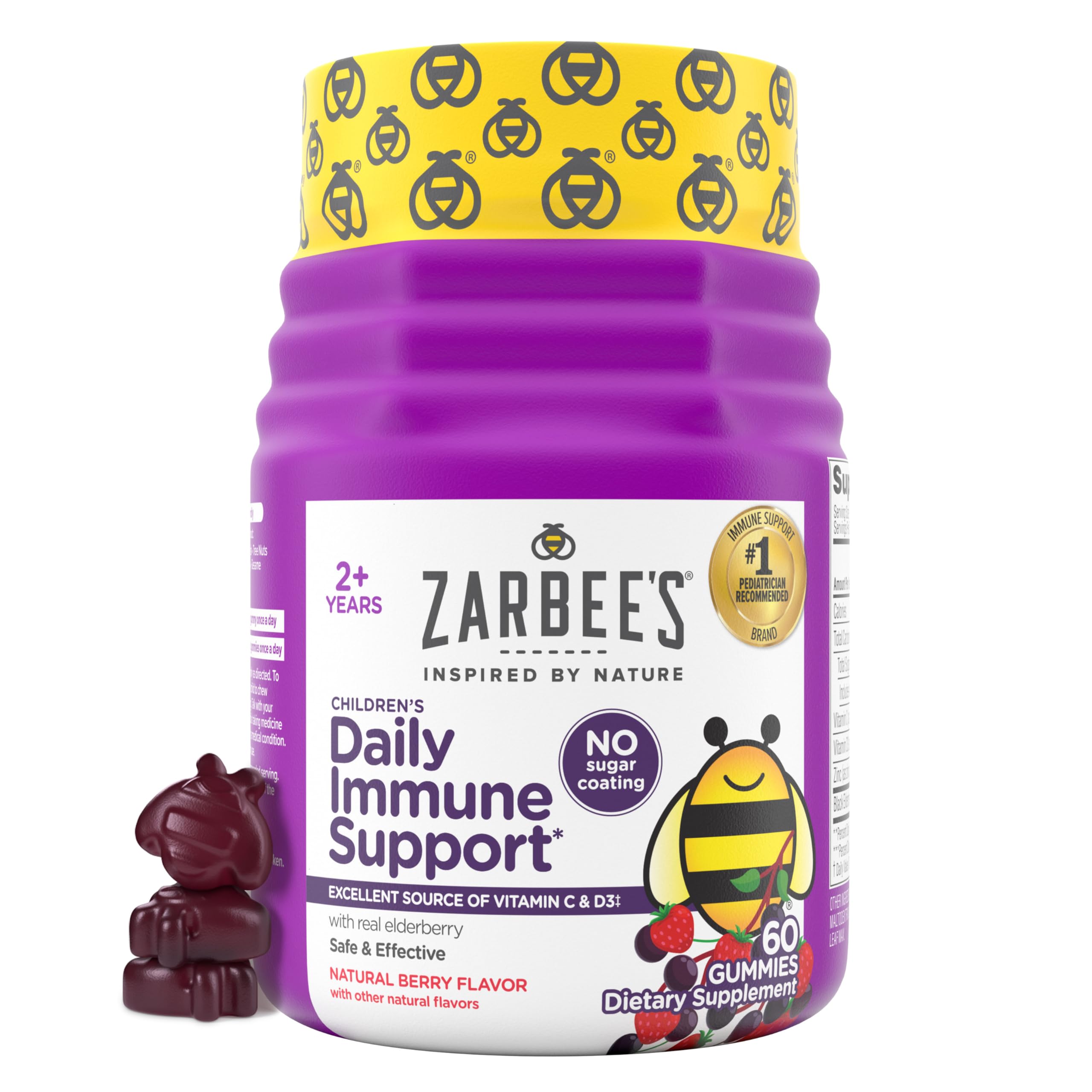 Zarbee's Children's Daily daily wellness Support Gummies 60 count bottle front view