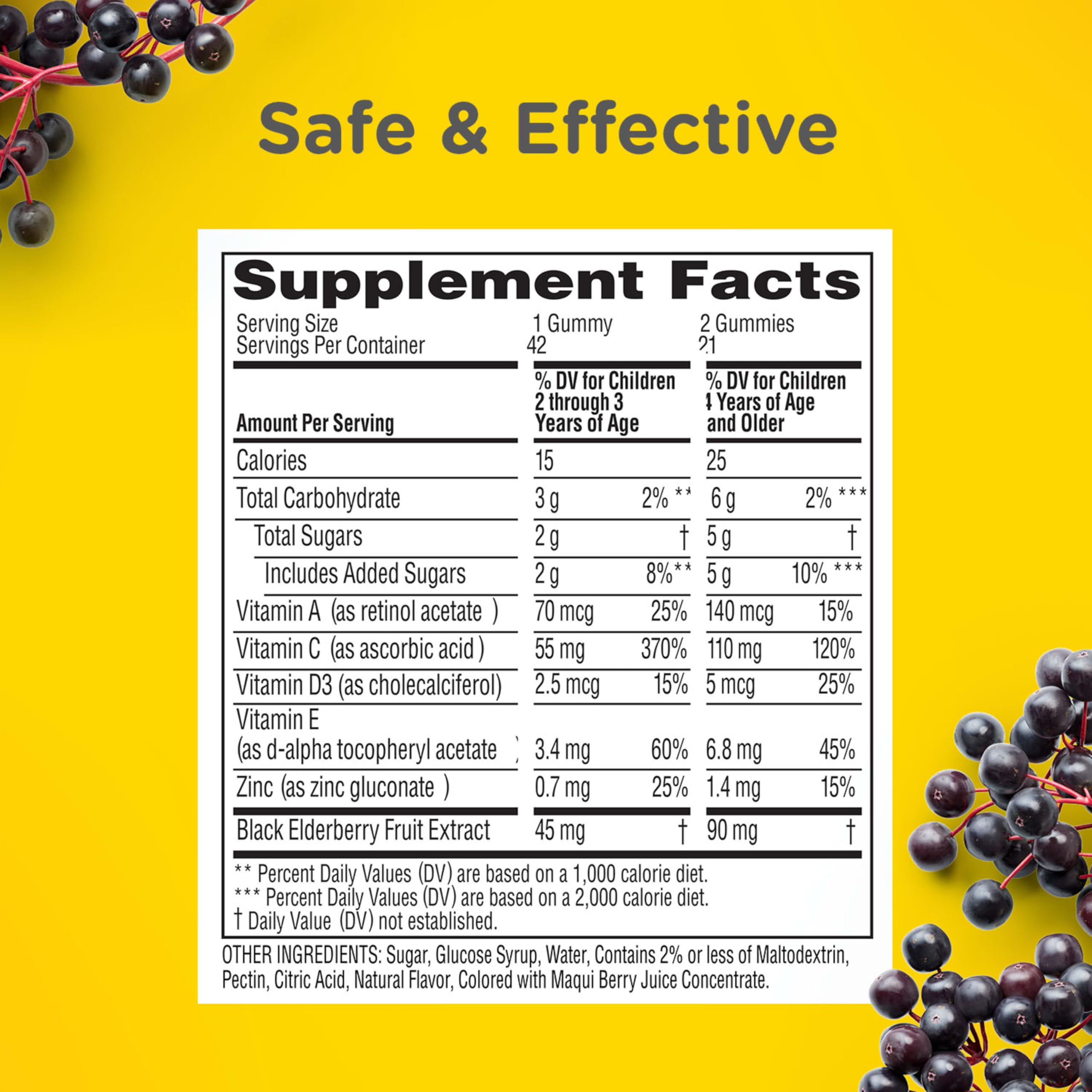 Zarbee's Children's Daily daily wellness Support Gummies back view