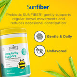 Zarbee's Children's Prebiotic Fiber Powder 6g back view with ingredient list