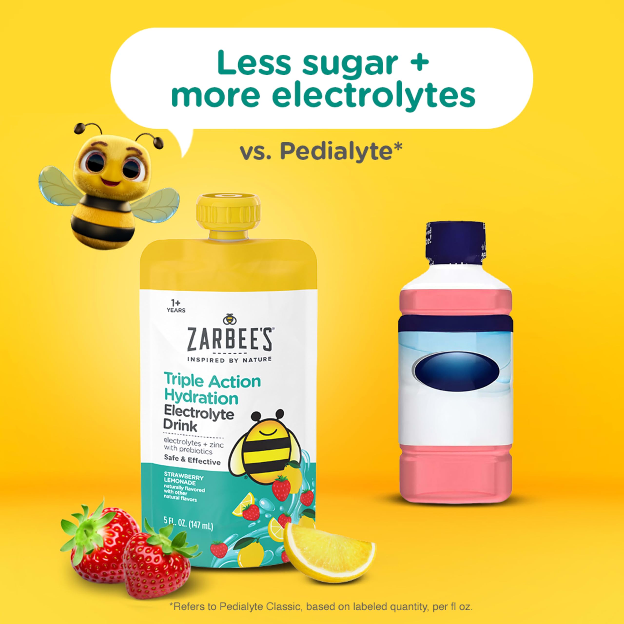 Zarbee's electrolyte drink pouch lemon lime flavour