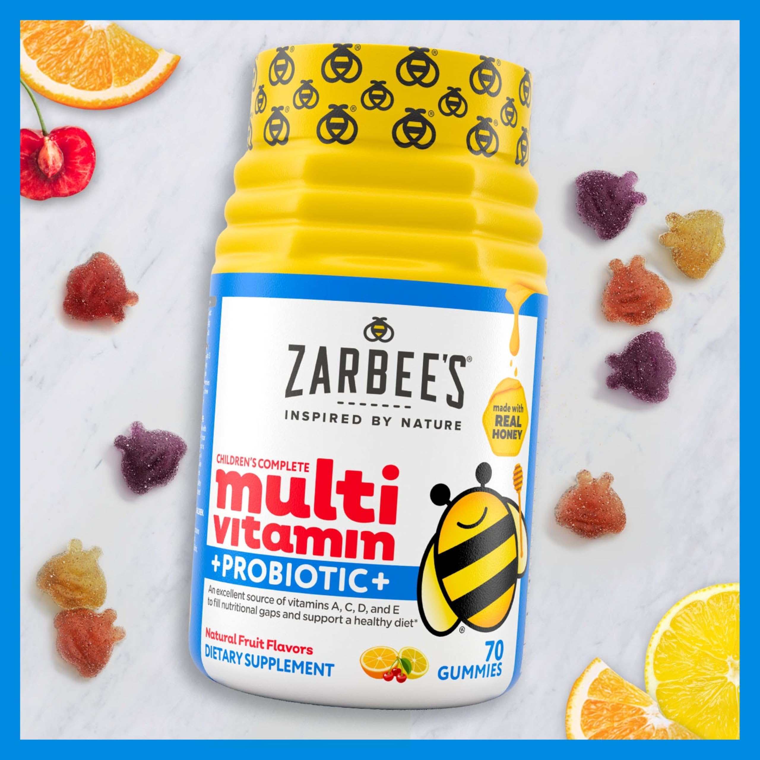 Zarbee's Kid's Complete Multivitamin + Probiotic Gummies packaging