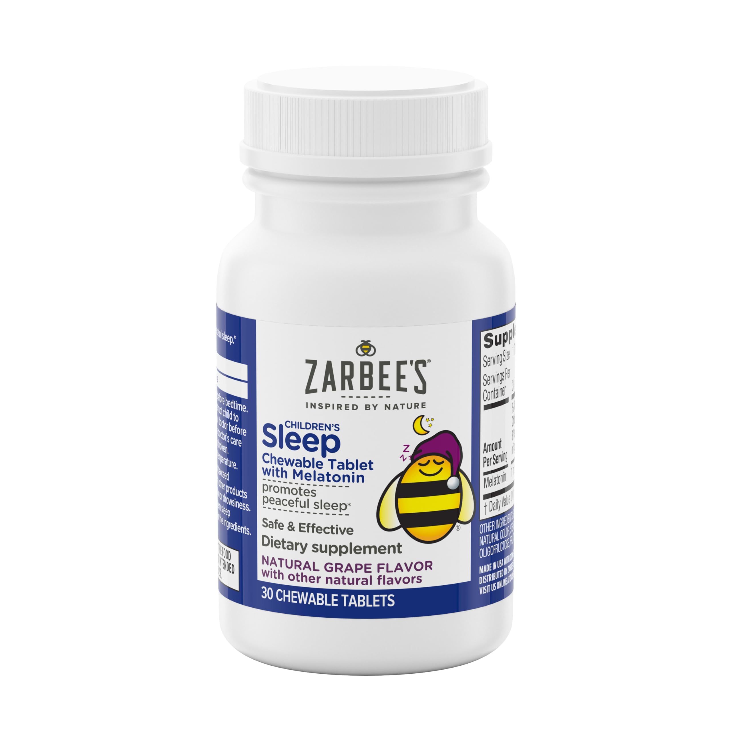Zarbee's Kids Melatonin Chewable Tablets 1mg packaging