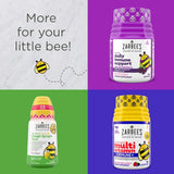 Zarbee's Liquid Melatonin Supplement for Kids 1mg Berry Flavour close-up of liquid