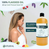 Zatural Flax Seed Oil bottle with airtight cap