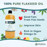 Zatural Flax Seed Oil pouring into a measuring spoon