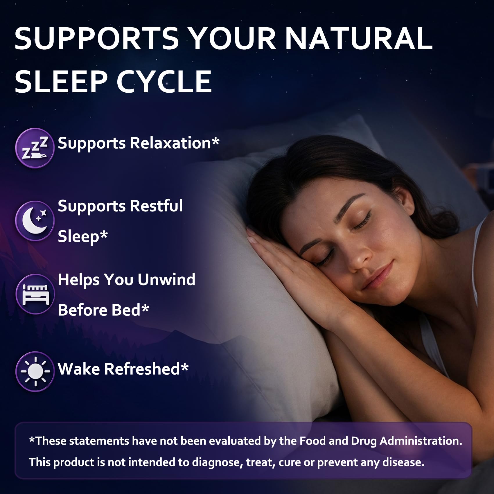 ZAYMAN Melatonin Free Sleep Gummies on a wooden table
