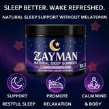 ZAYMAN Melatonin Free Sleep Gummies strawberry flavour packaging