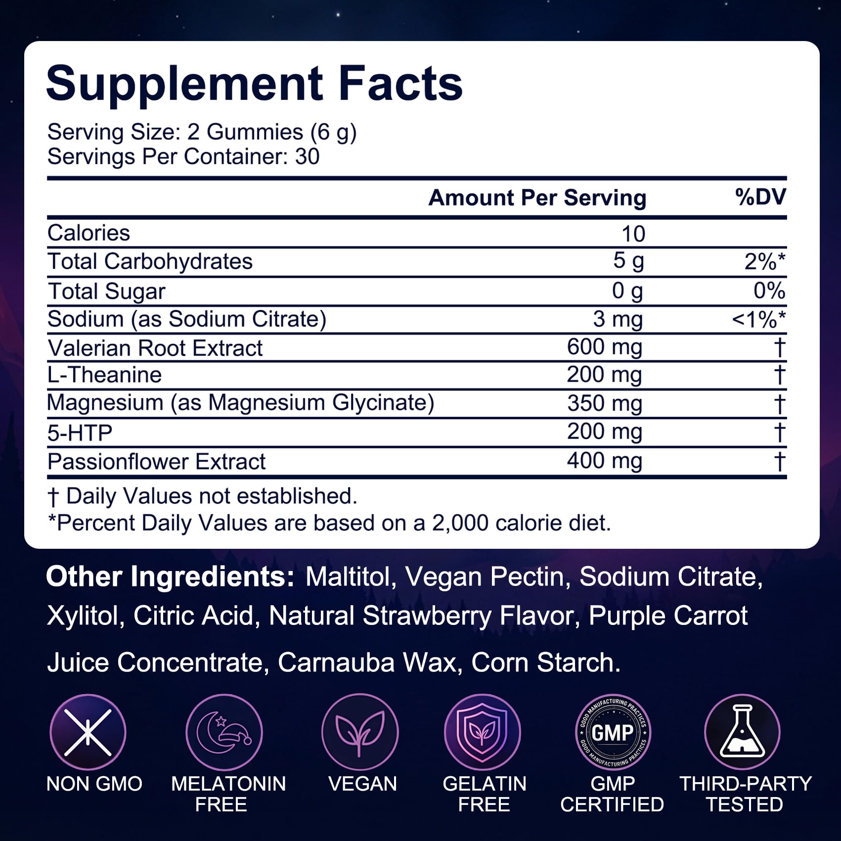 ZAYMAN Melatonin Free Sleep Gummies with a glass of water