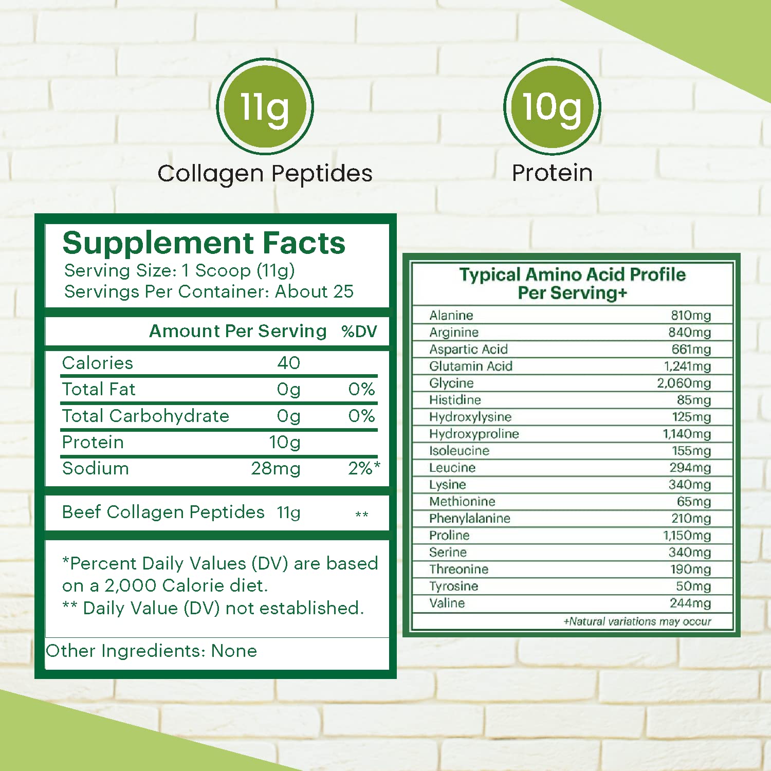 Zaytun Vitamins Collagen Peptides packaging side view