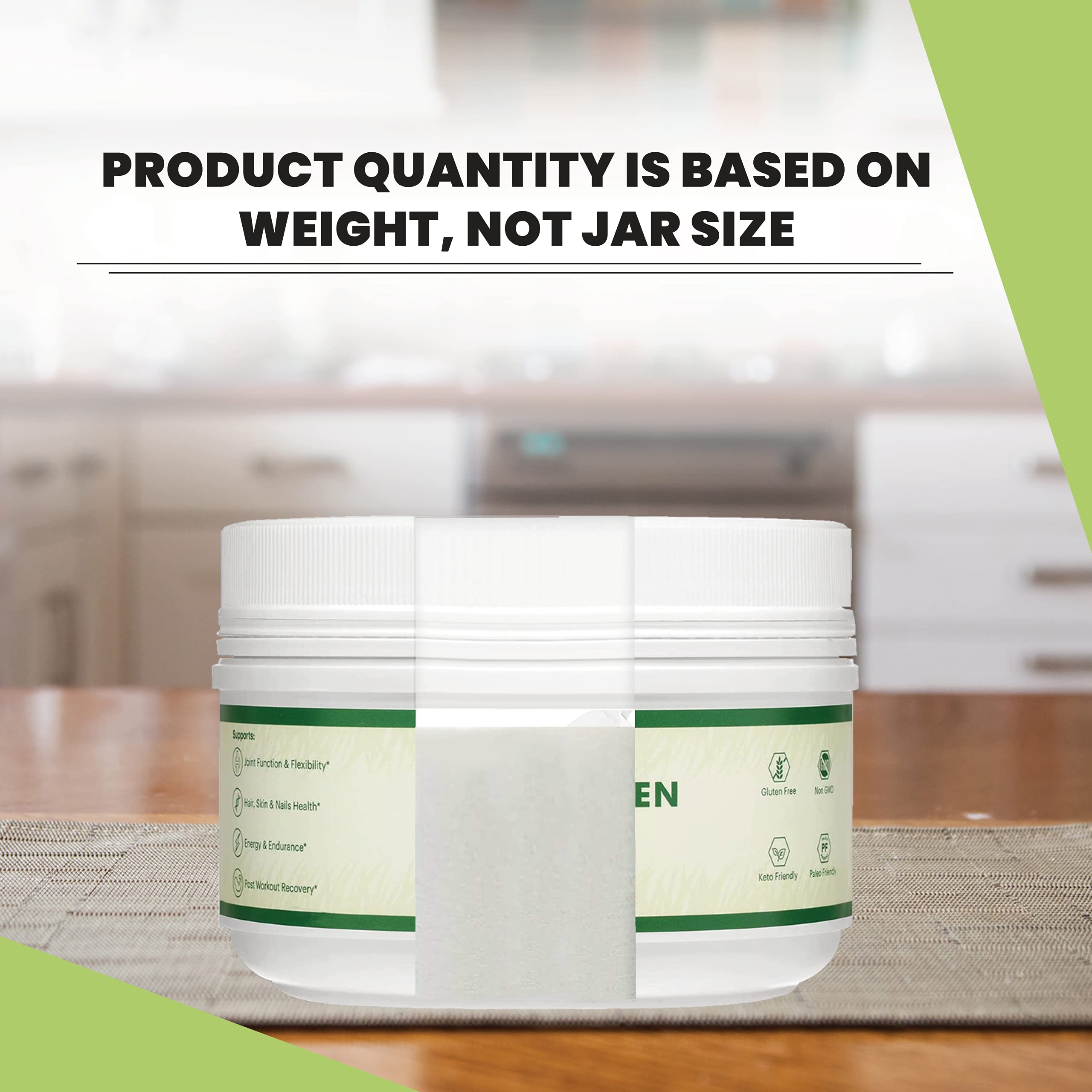 Zaytun Vitamins Collagen Peptides powder in a glass