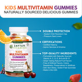Zaytun Vitamins Kids Multivitamin Gummies in a bowl with fruits