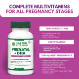 Zaytun Vitamins Prenatal Multivitamin + DHA Softgels in hand
