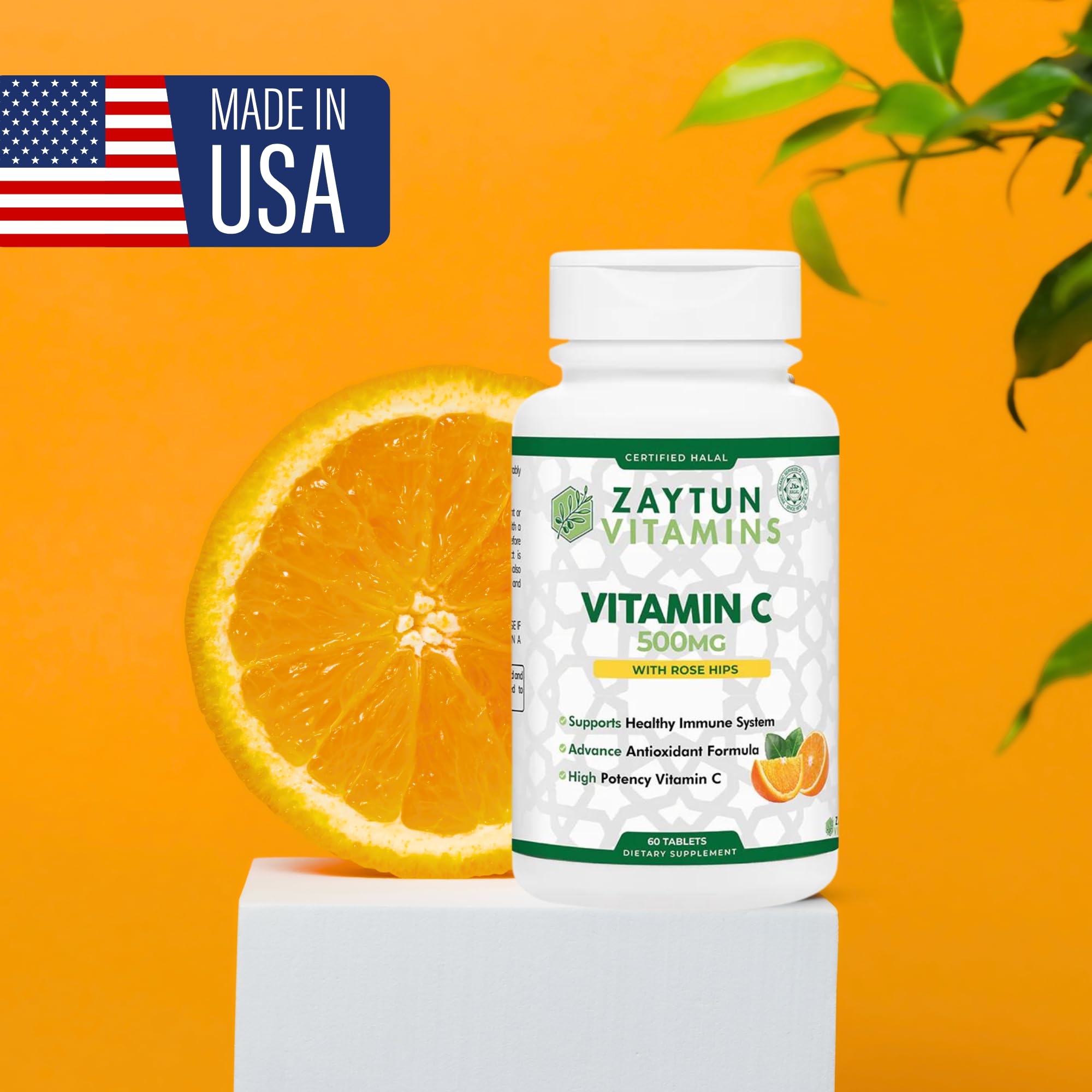 Zaytun Vitamins Vitamin C 500mg dietary supplement on a table