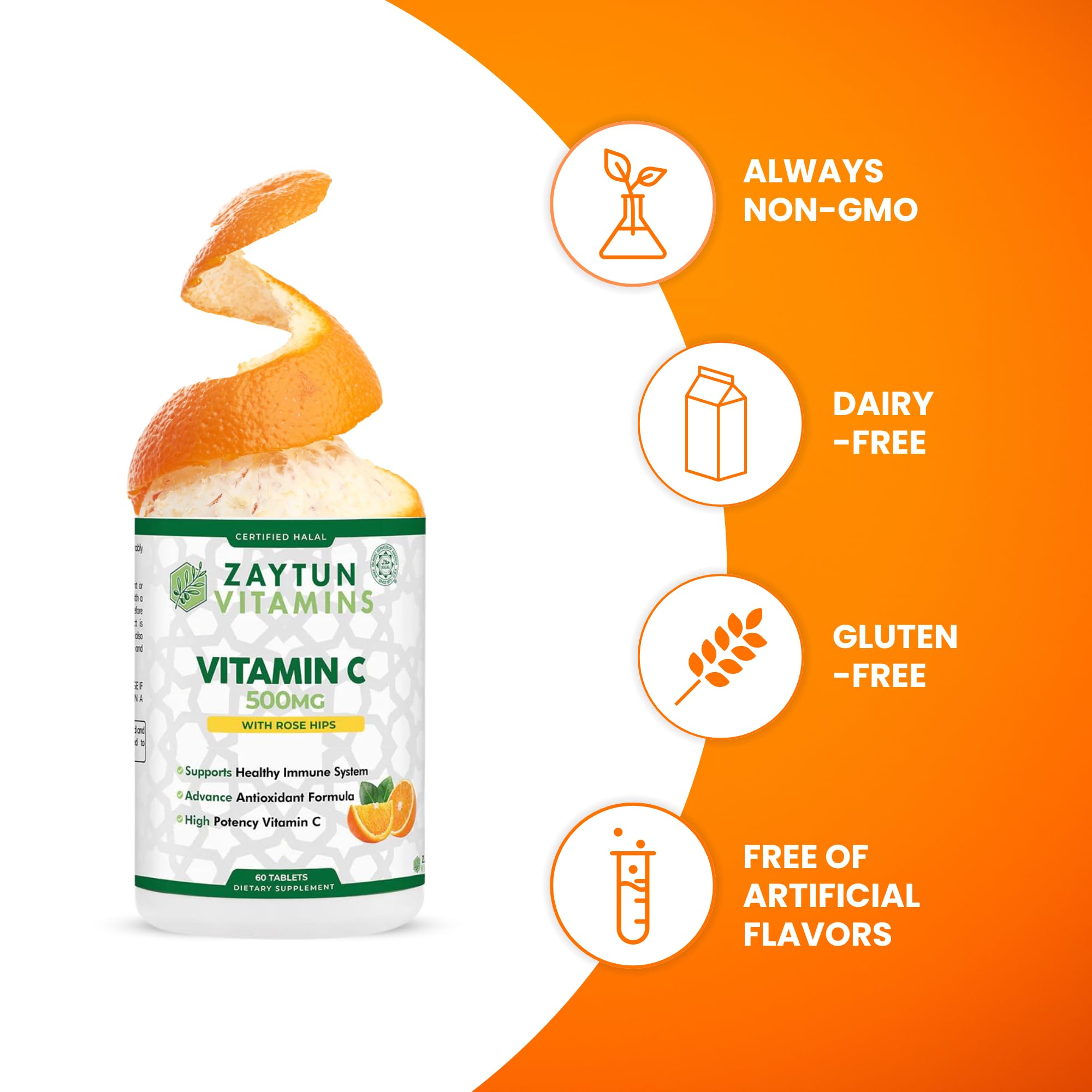 Zaytun Vitamins Vitamin C 500mg ingredients list