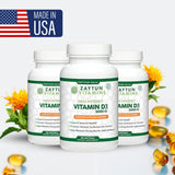 Zaytun Vitamins Vitamin D3 5000 IU mini softgels label detail