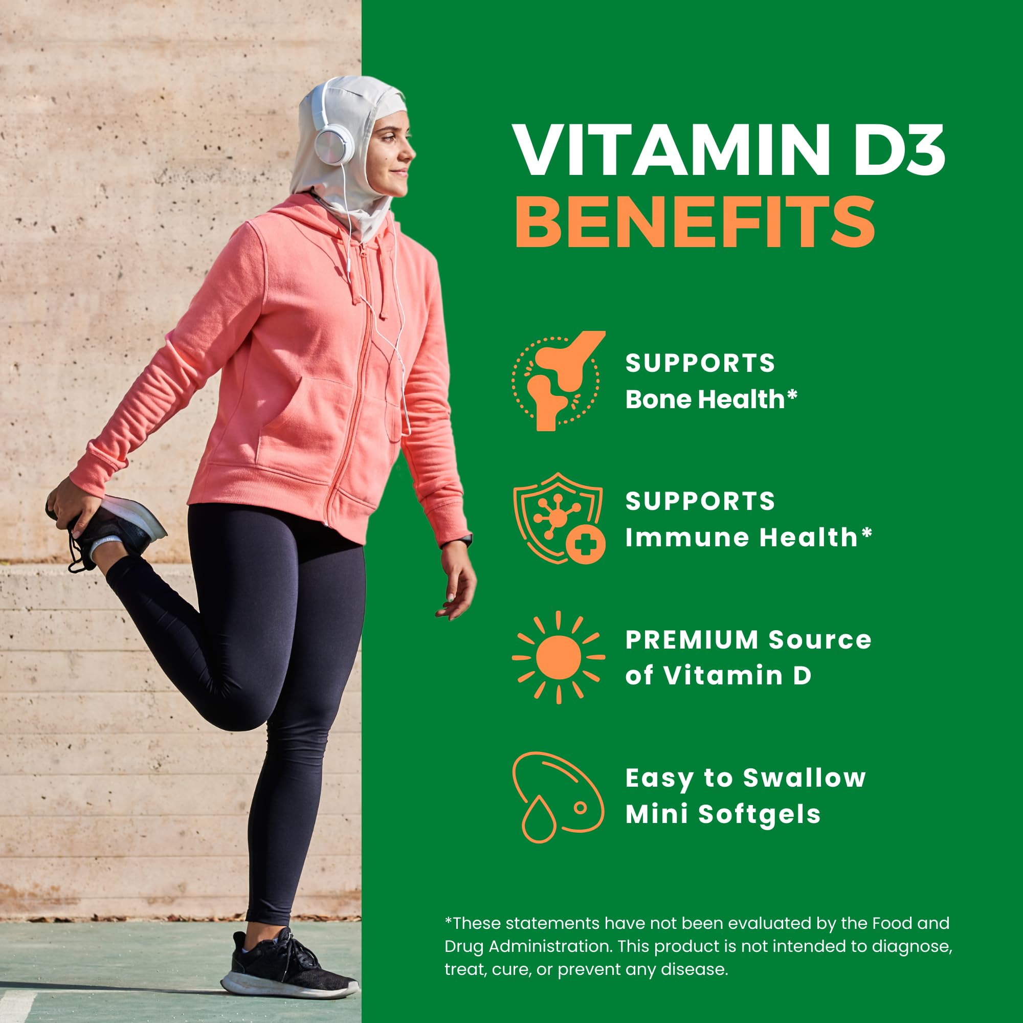 Zaytun Vitamins Vitamin D3 5000 IU mini softgels packaging