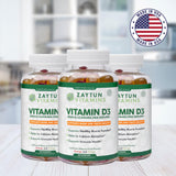 Zaytun Vitamins Vitamin D3 Gummies 2000 IU bottle side view
