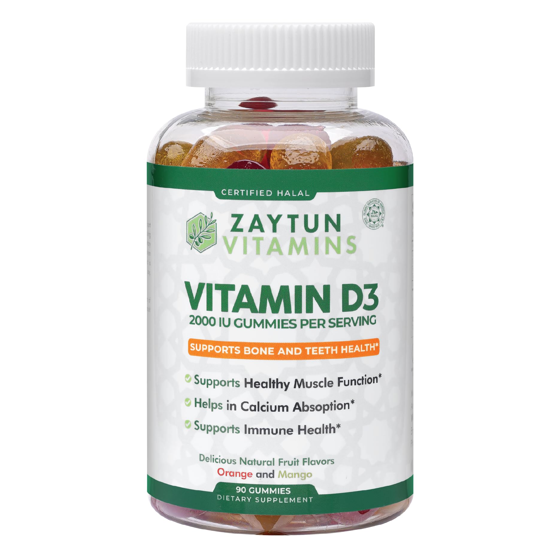 Zaytun Vitamins Vitamin D3 Gummies 2000 IU front view