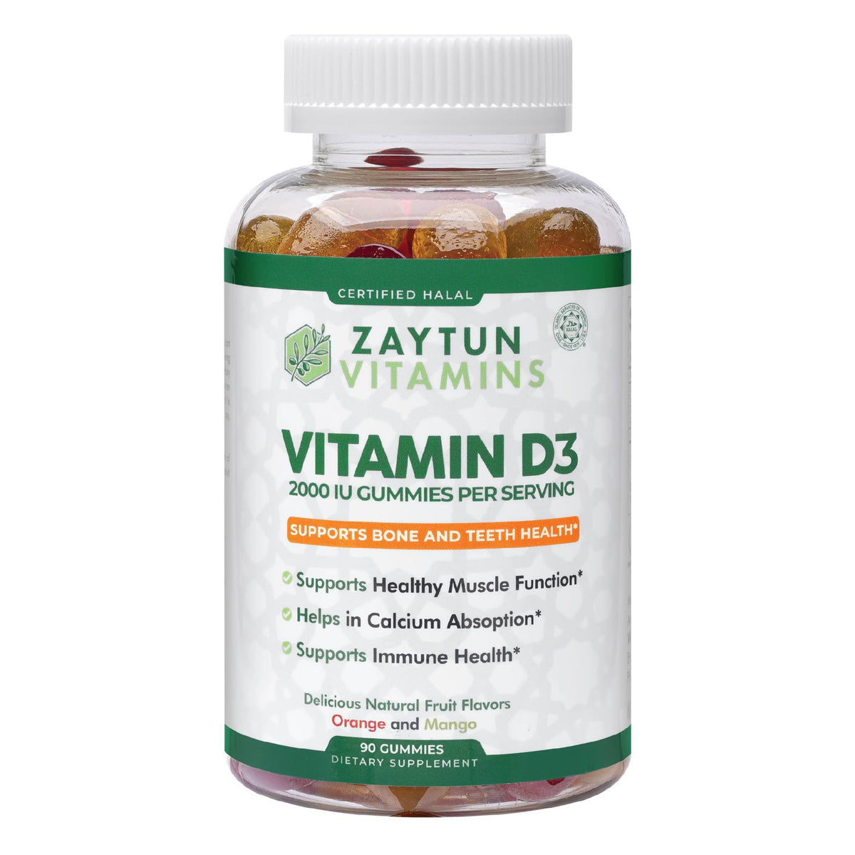 Zaytun Vitamins Vitamin D3 Gummies 2000 IU front view