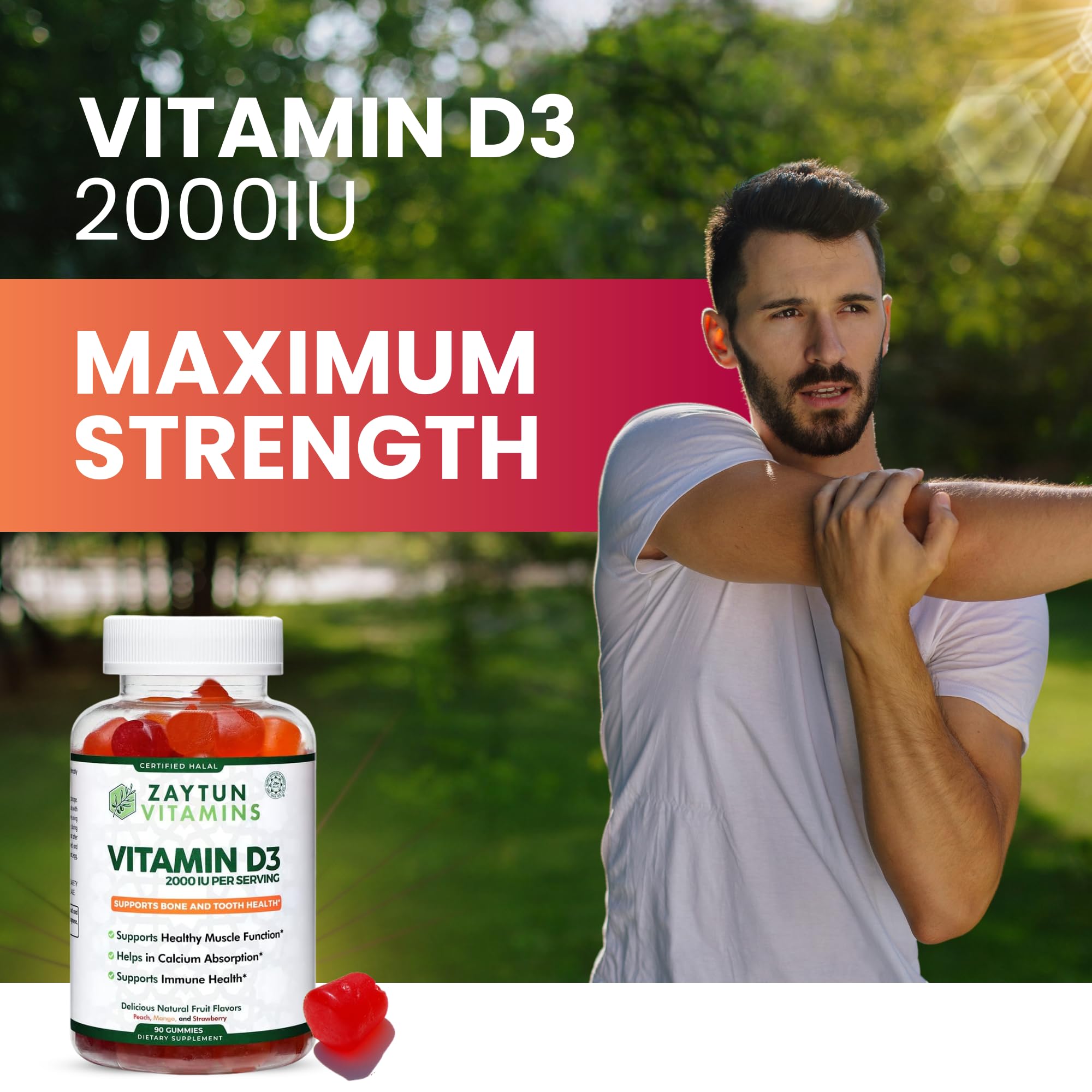 Zaytun Vitamins Vitamin D3 Gummies 2000 IU nutrition facts