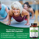 Zazzee Alpha GPC 700mg choline supplement ingredients list