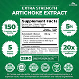 Zazzee Extra Strength Artichoke Extract bottle side view