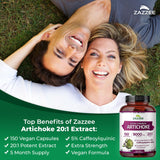 Zazzee Extra Strength Artichoke Extract capsules close-up