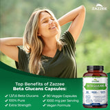 Zazzee Extra Strength Beta Glucans Capsules side view