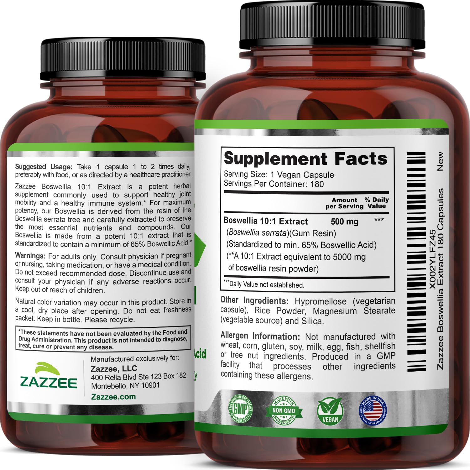 Zazzee Extra Strength Boswellia Serrata Extract on a kitchen counter