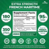 Zazzee Extra Strength French Maritime Pine Bark Extract 350mg bottle side view