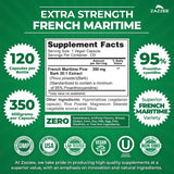 Zazzee Extra Strength French Maritime Pine Bark Extract 350mg capsules close-up