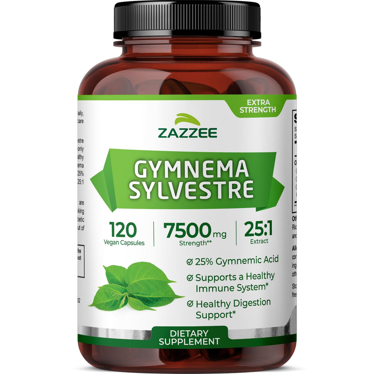Zazzee Extra Strength Gymnema Sylvestre Extract bottle front view